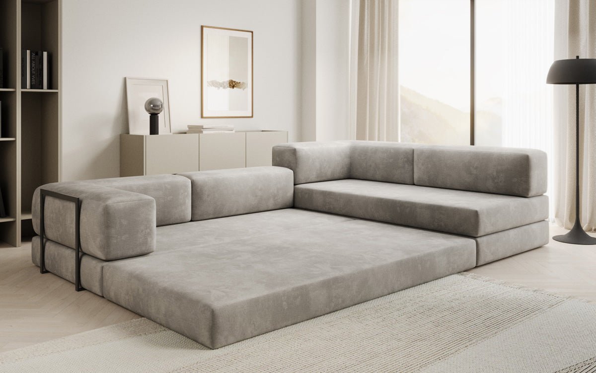 Canapé Designer Lazy L en Velours