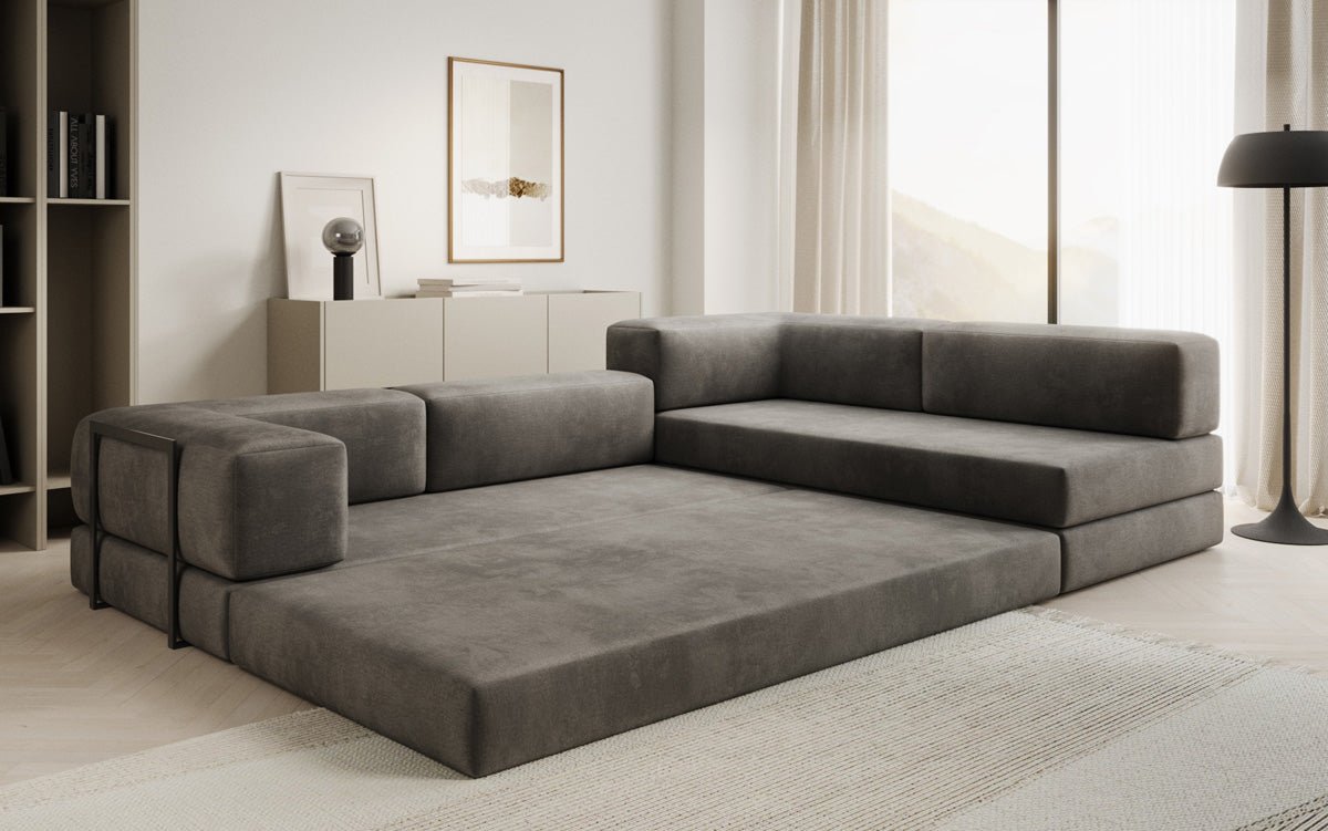 Canapé Designer Lazy L en Velours