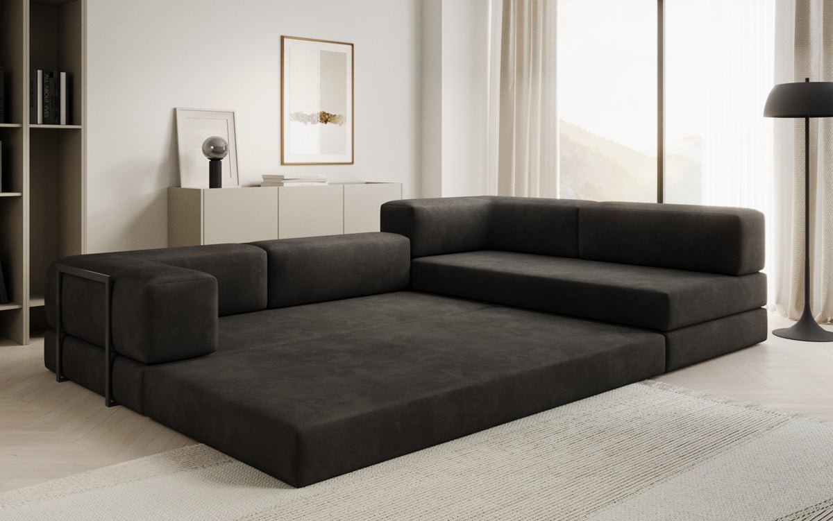 Canapé Designer Lazy L en Velours