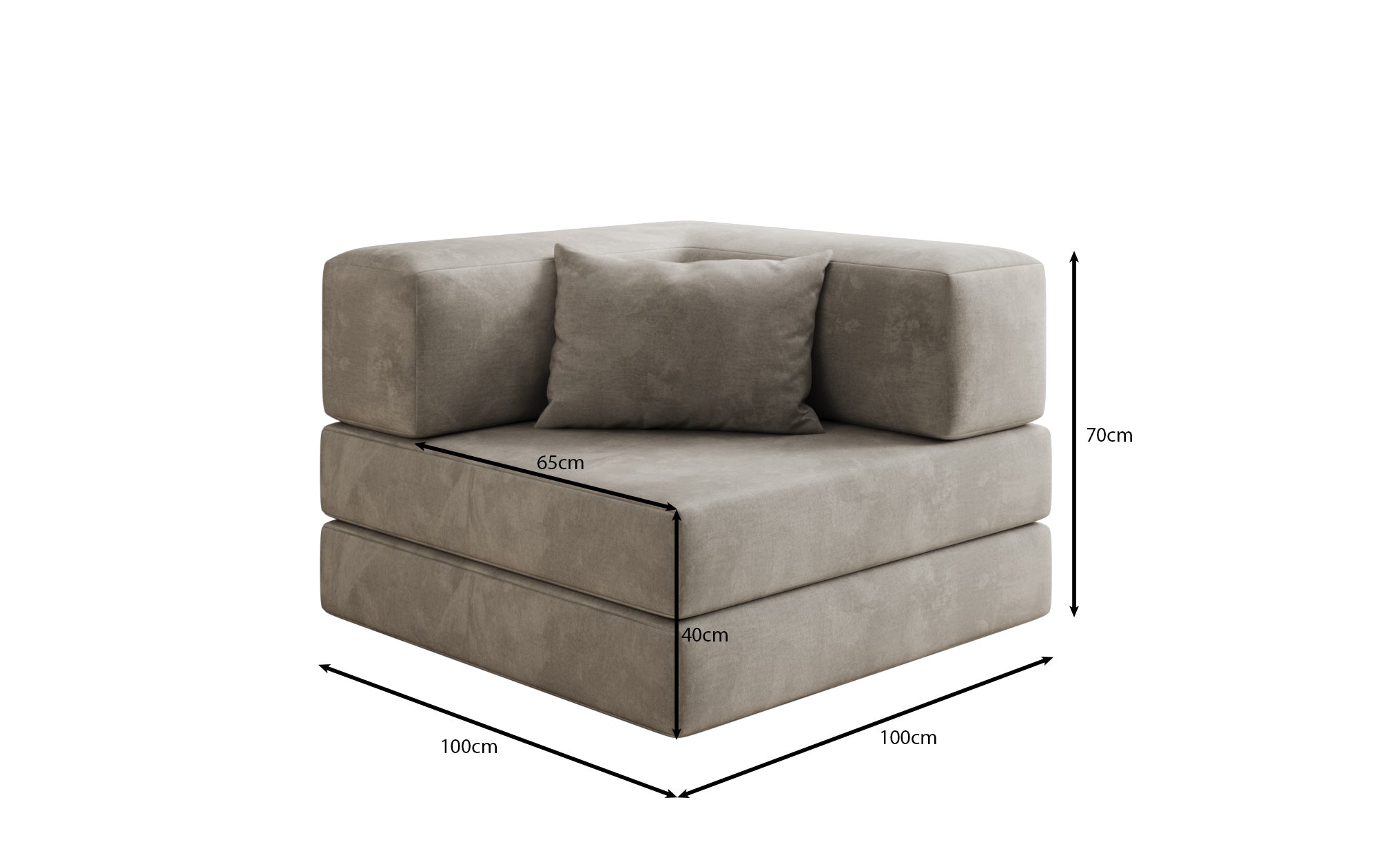 Canapé fauteuil Lazy en Velours