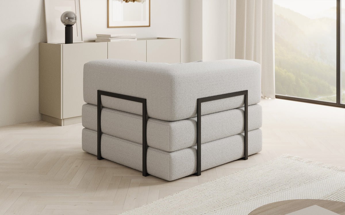 Canapé fauteuil Lazy en Bouclé