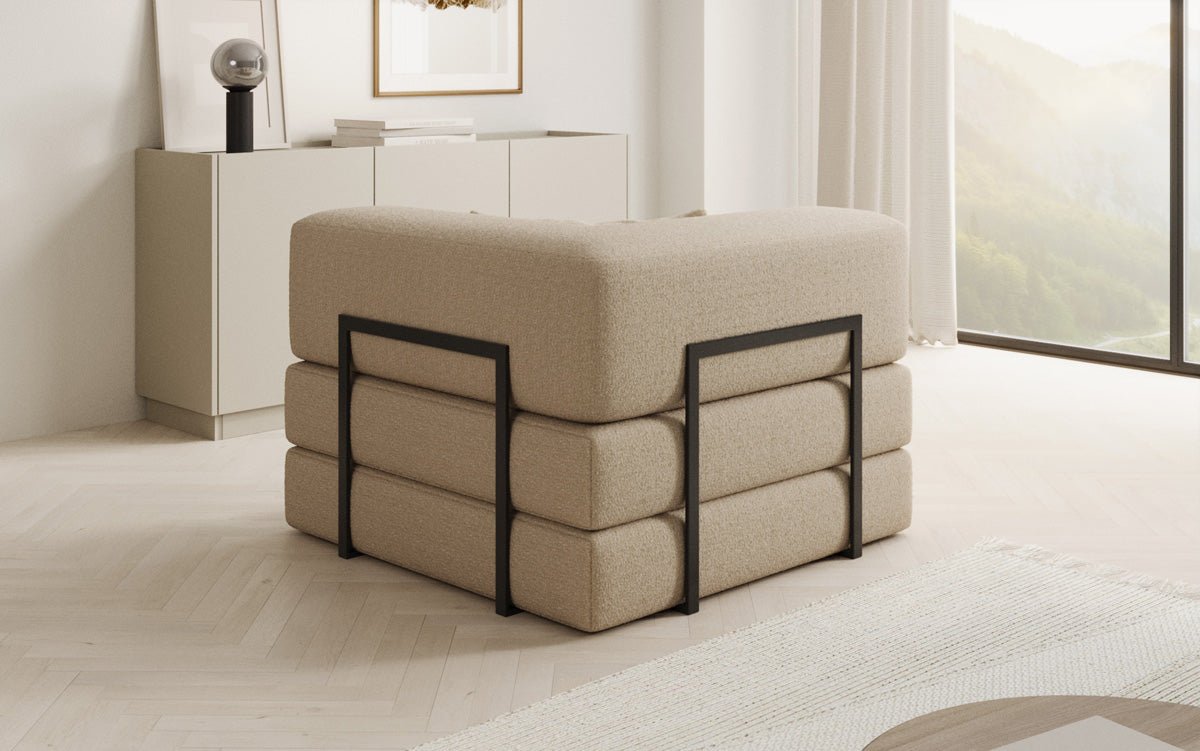 Canapé fauteuil Lazy en Bouclé