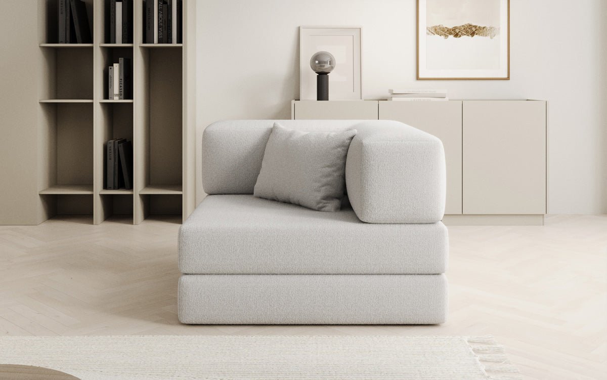 Canapé fauteuil Lazy en Bouclé