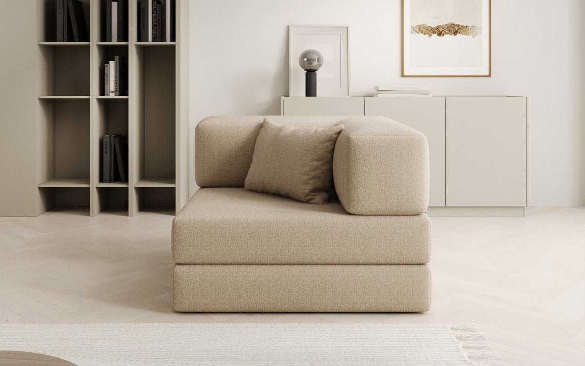 Canapé fauteuil Lazy en Bouclé