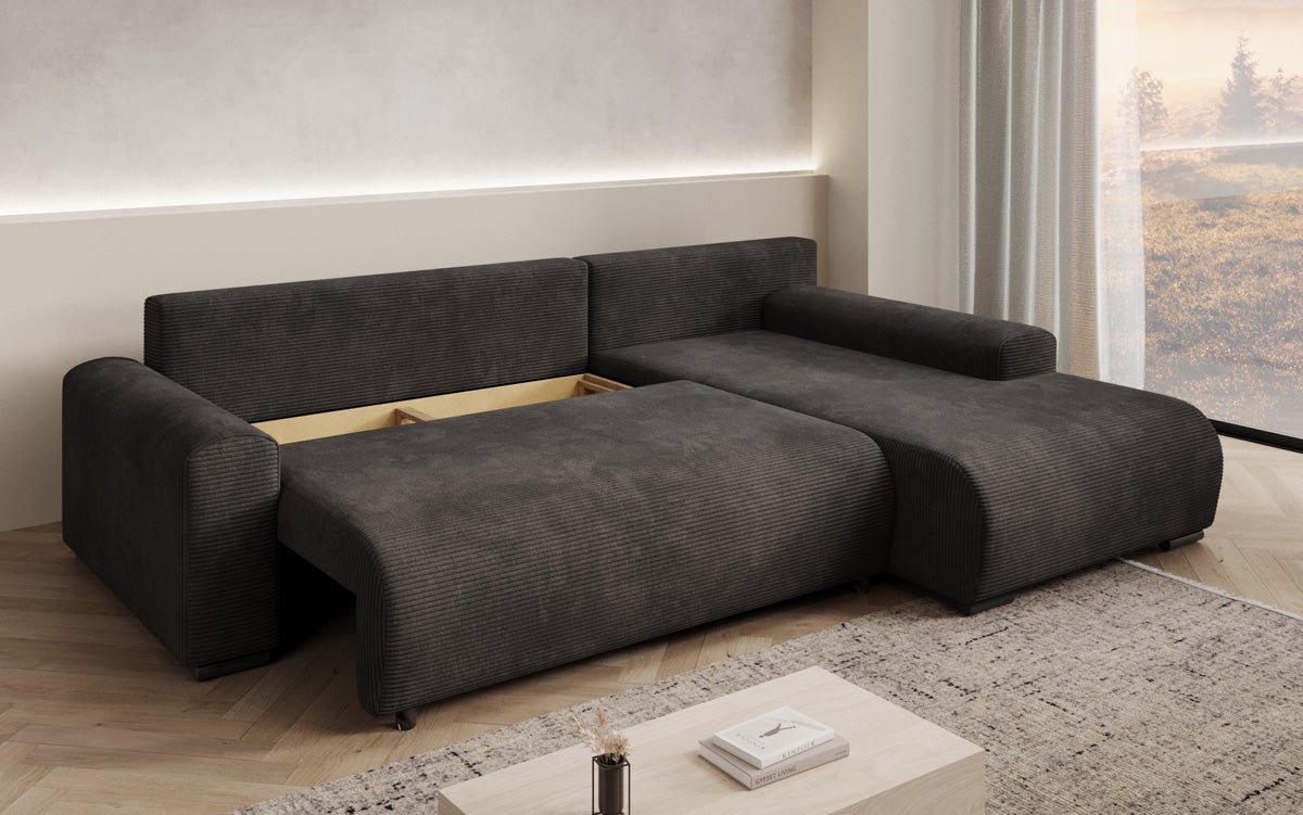 Canapé designer Hanna avec fonction couchage et espace de rangement
