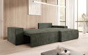 Designer Ecksofa Corino in Cord mit Schlaf- und Klappfunktion