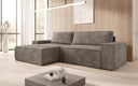 Designer Ecksofa Corino in Cord mit Schlaf- und Klappfunktion