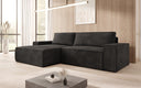 Designer Ecksofa Corino in Cord mit Schlaf- und Klappfunktion