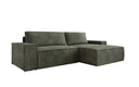 Designer Ecksofa Corino in Cord mit Schlaf- und Klappfunktion