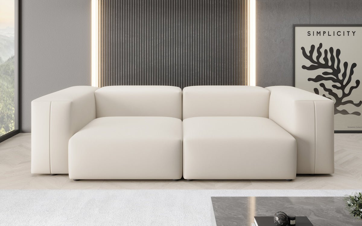 Designer 2-zits bank Snug in Stof