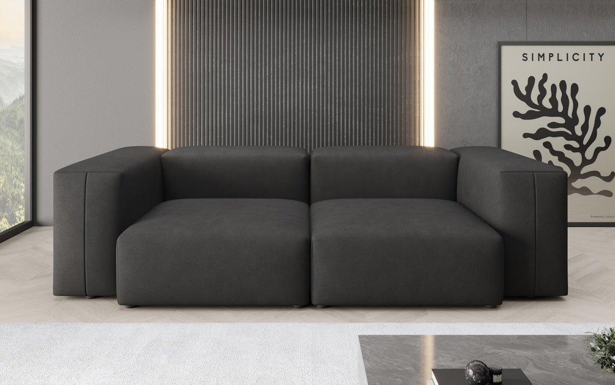 Designer 2-zits bank Snug in Stof