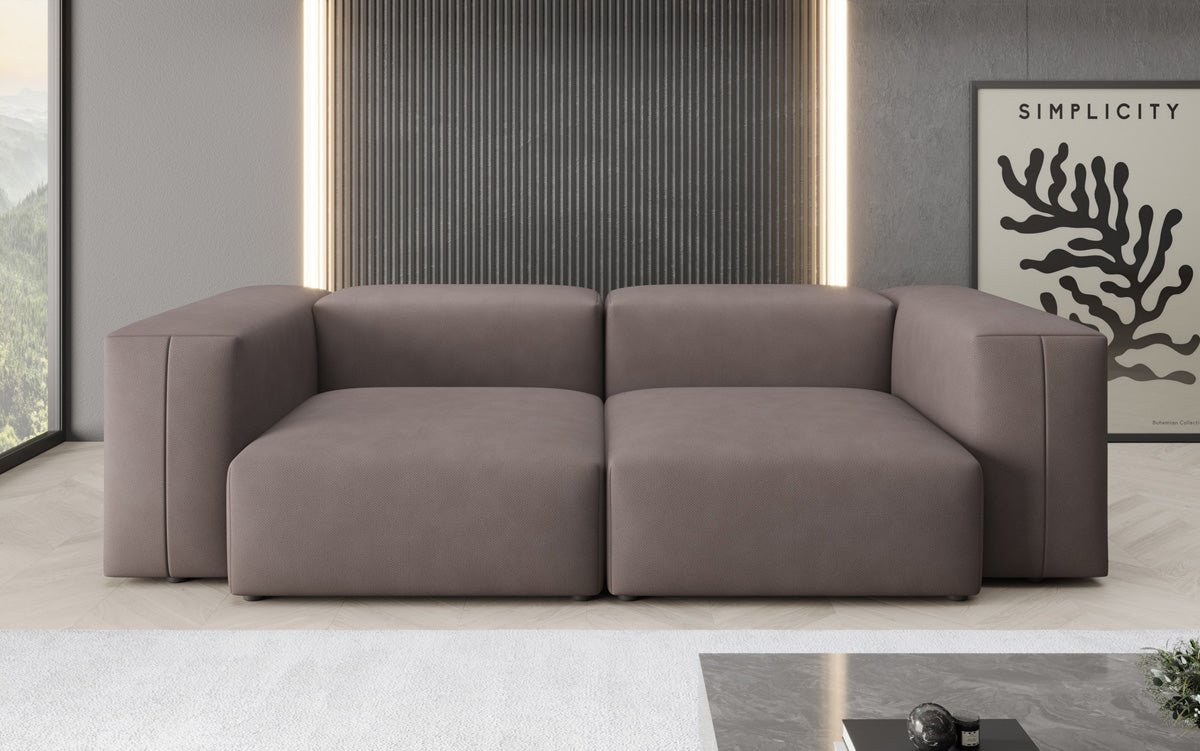 Designer 2-zits bank Snug in Stof