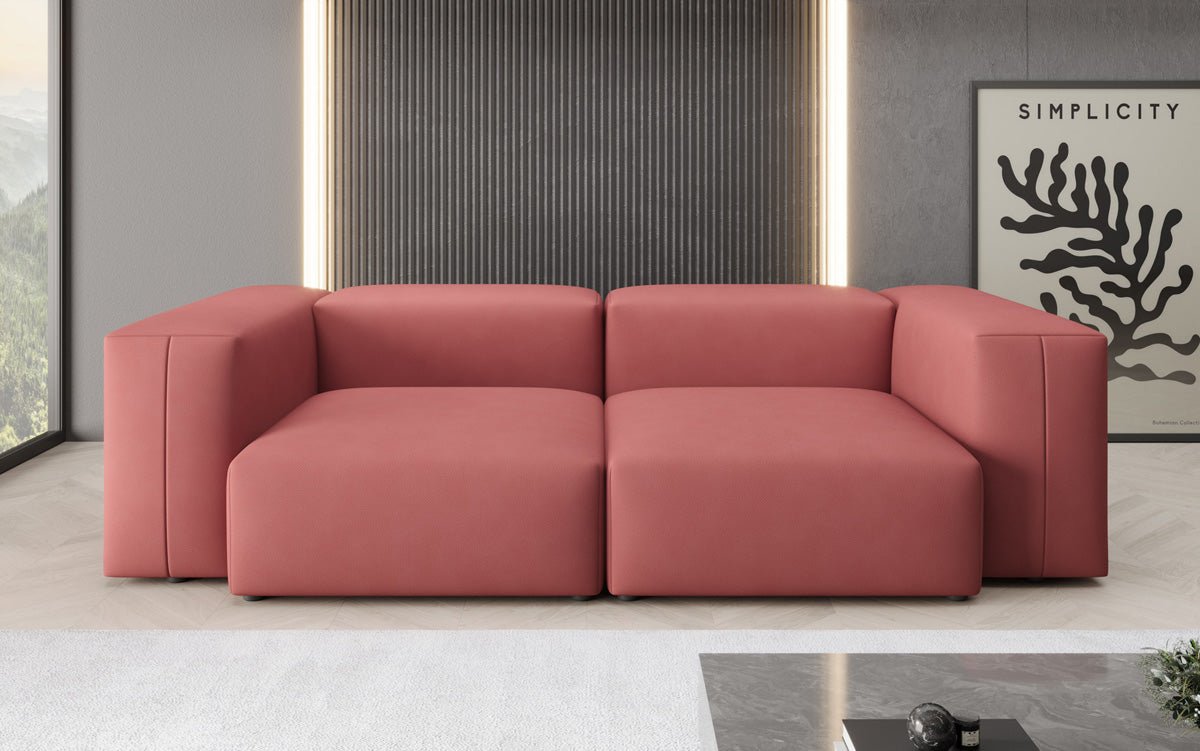 Designer 2-zits bank Snug in Stof