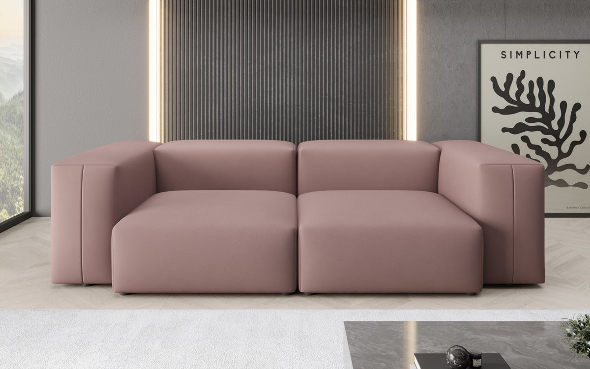 Designer 2-zits bank Snug in Stof