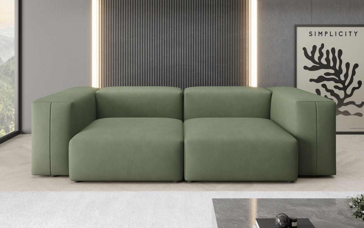 Designer 2-zits bank Snug in Stof