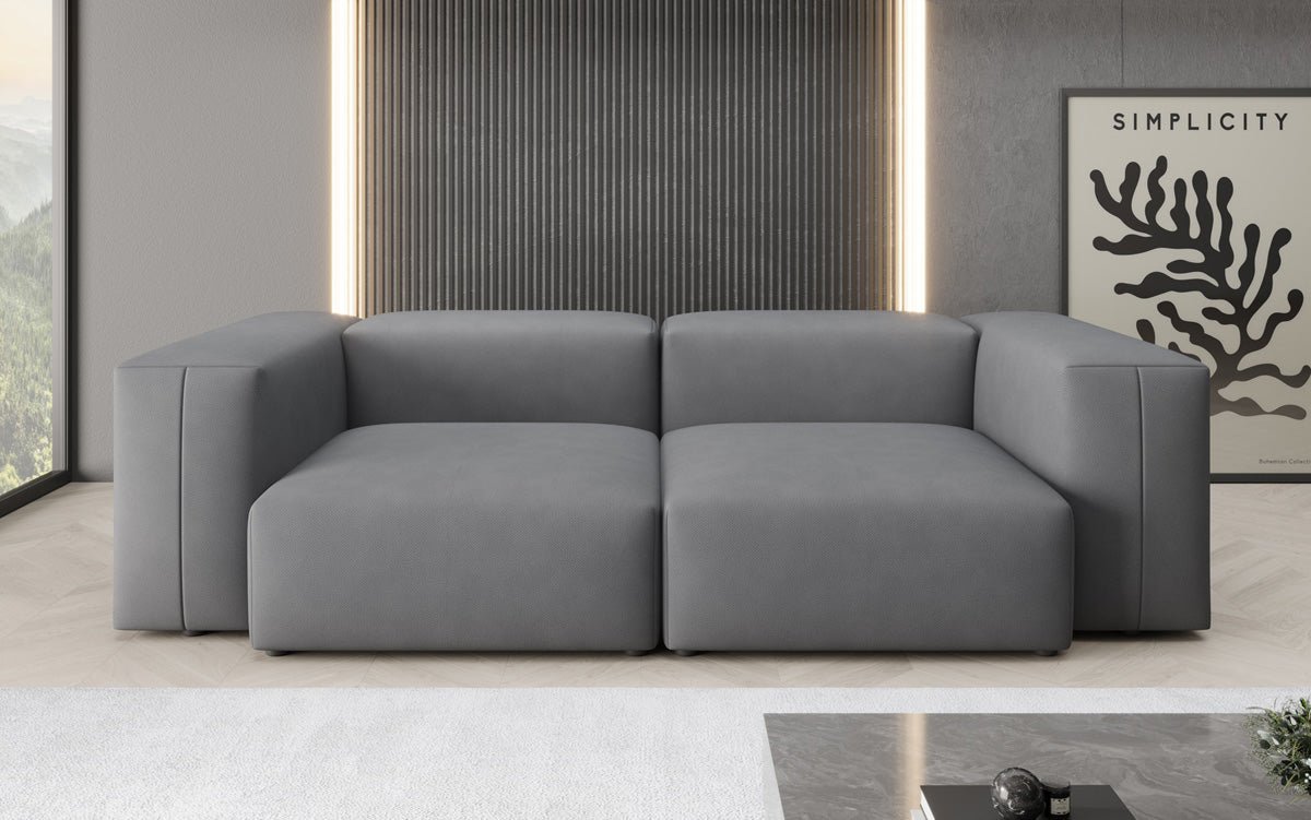 Designer 2-zits bank Snug in Stof