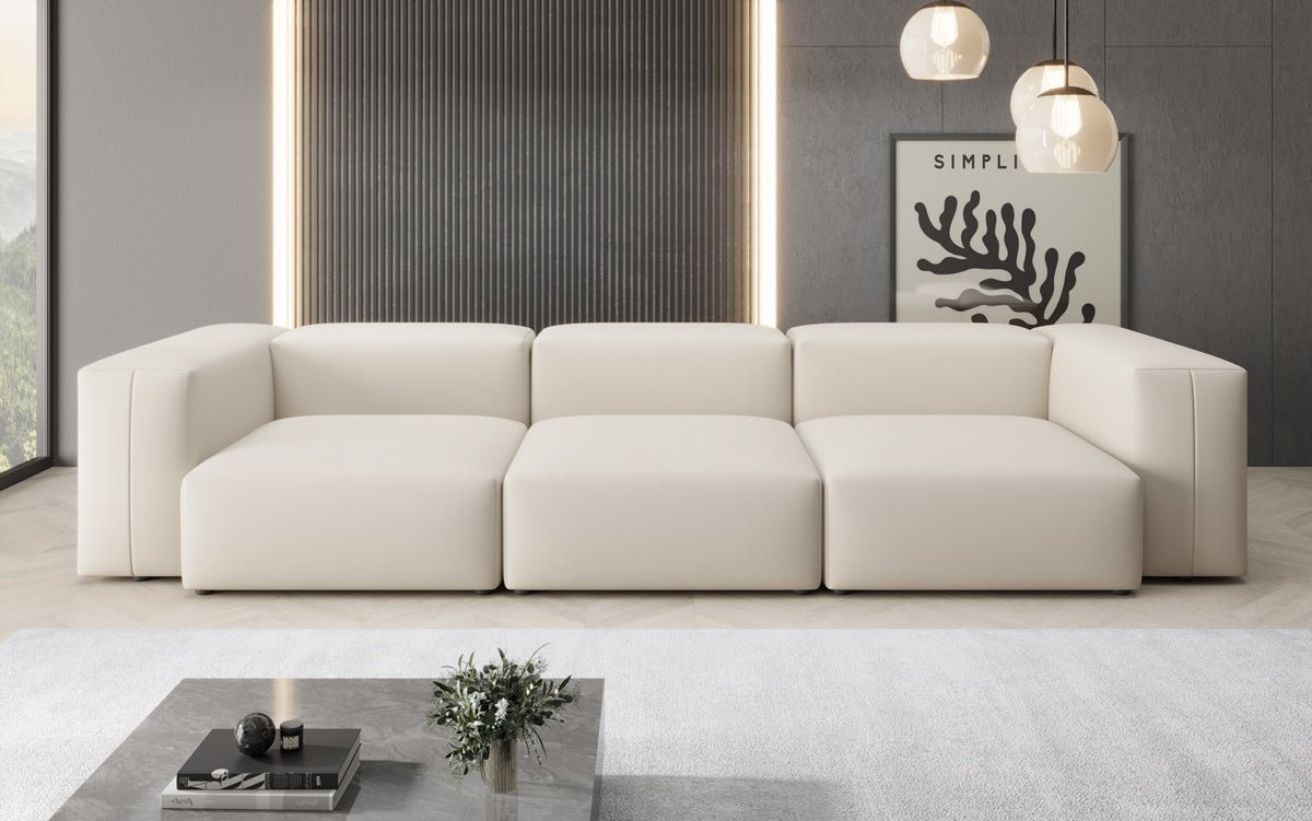 Designer 3-zits bank Snug in Stof