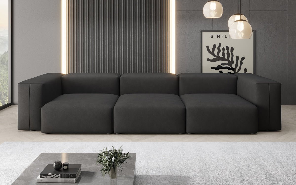 Designer 3-zits bank Snug in Stof