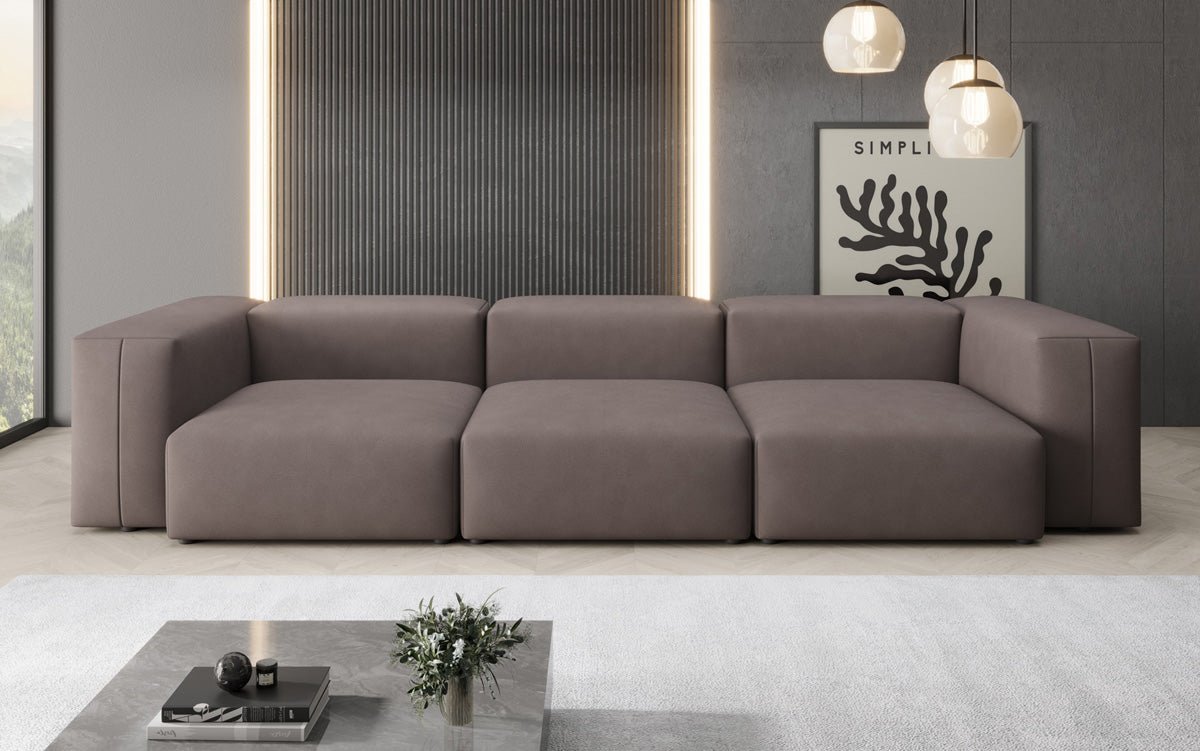 Designer 3-zits bank Snug in Stof