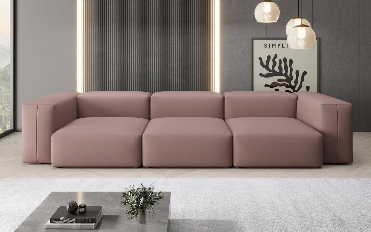 Designer 3-zits bank Snug in Stof