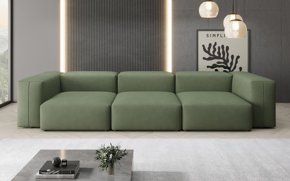 Designer 3-zits bank Snug in Stof