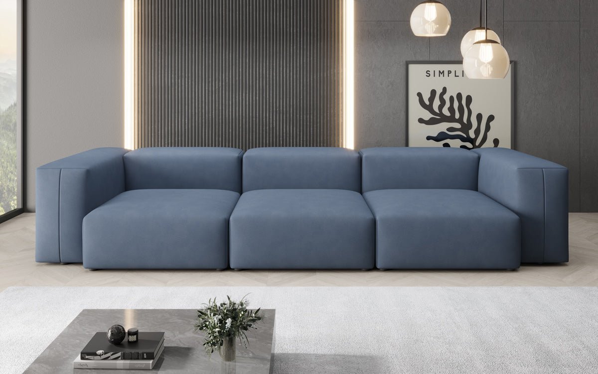 Designer 3-zits bank Snug in Stof