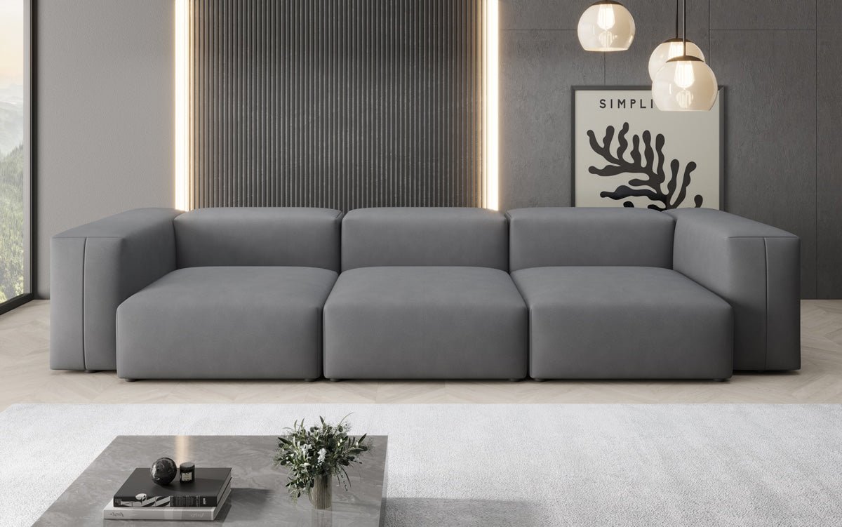 Designer 3-zits bank Snug in Stof