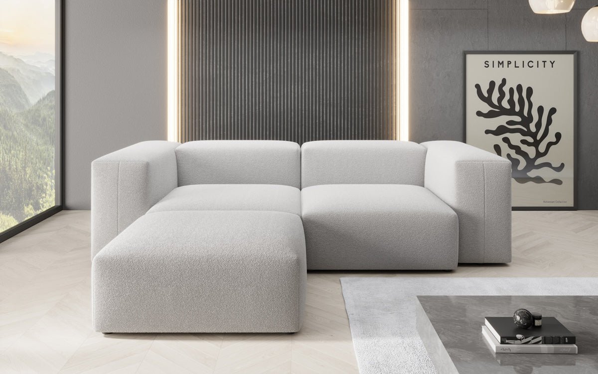 Canapé d'angle L Snug Mini en Bouclé