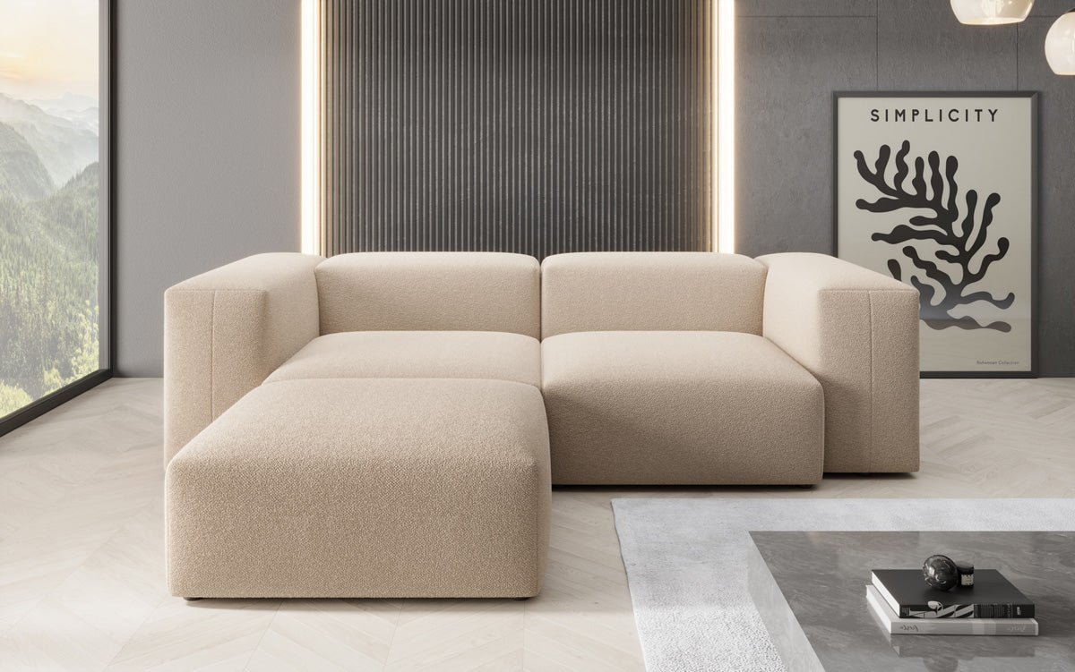 Canapé d'angle L Snug Mini en Bouclé