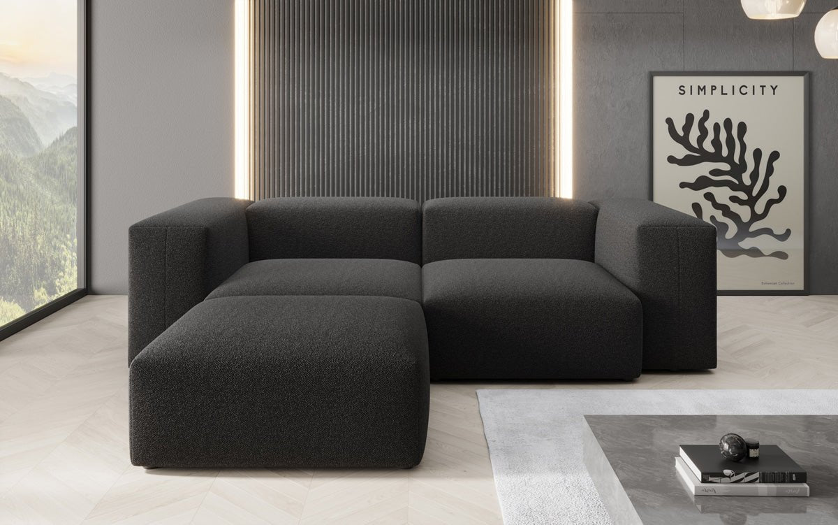 Canapé d'angle L Snug Mini en Bouclé