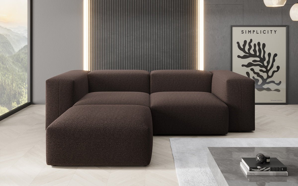 Canapé d'angle L Snug Mini en Bouclé