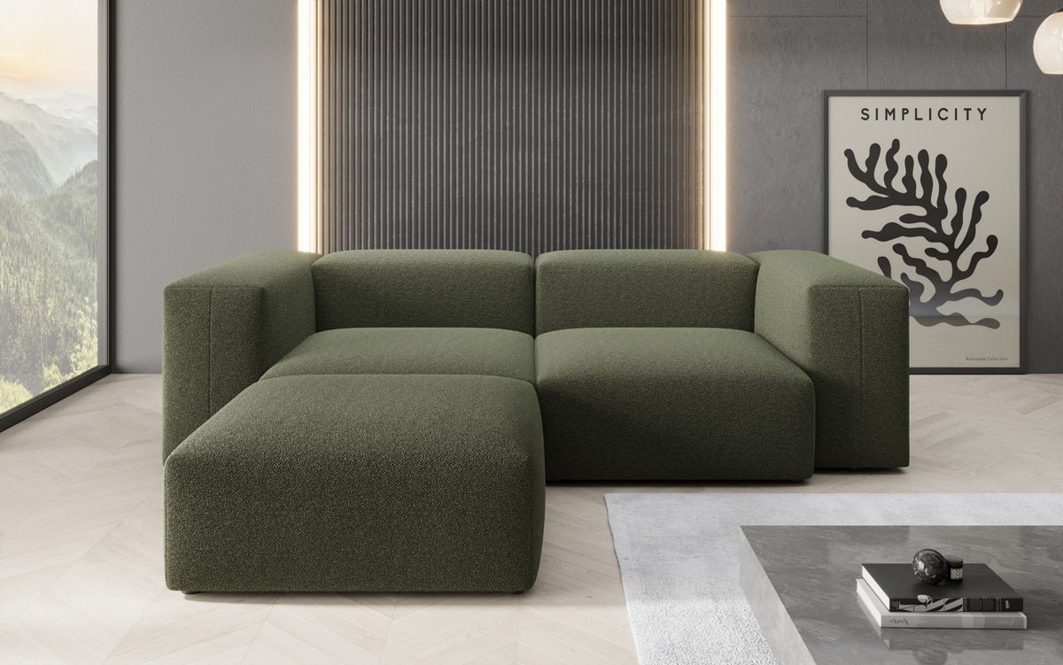 Canapé d'angle L Snug Mini en Bouclé
