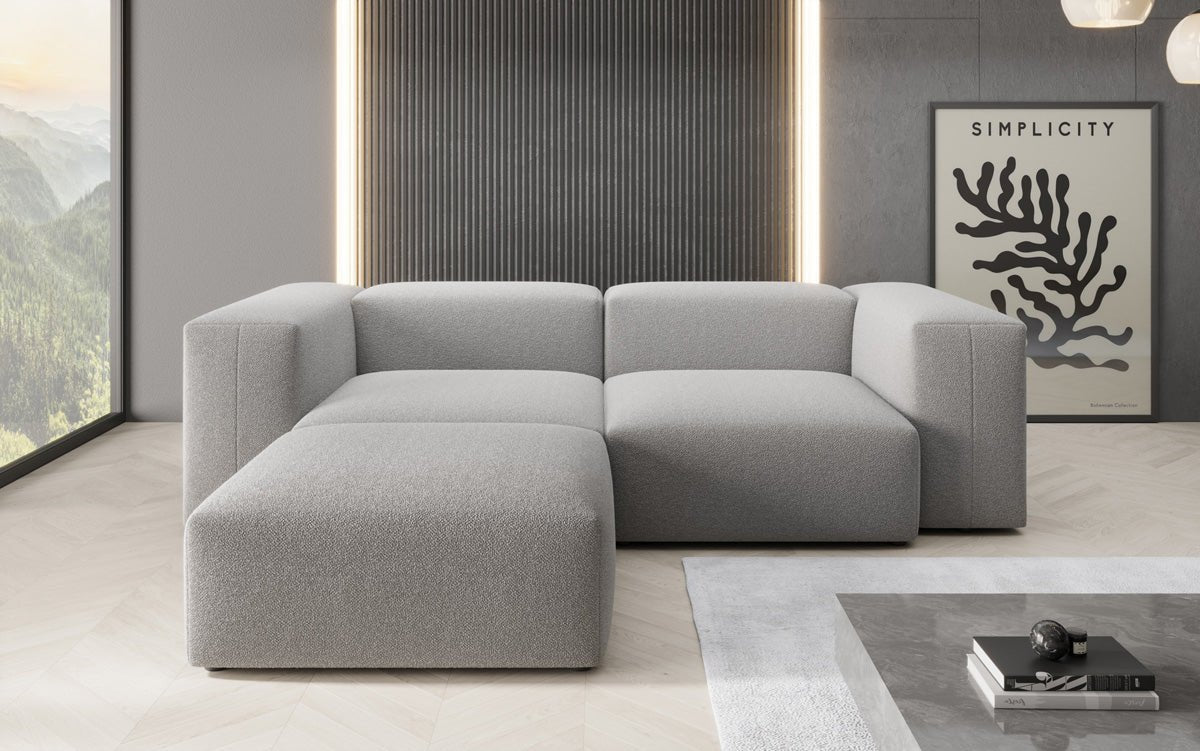 Canapé d'angle L Snug Mini en Bouclé
