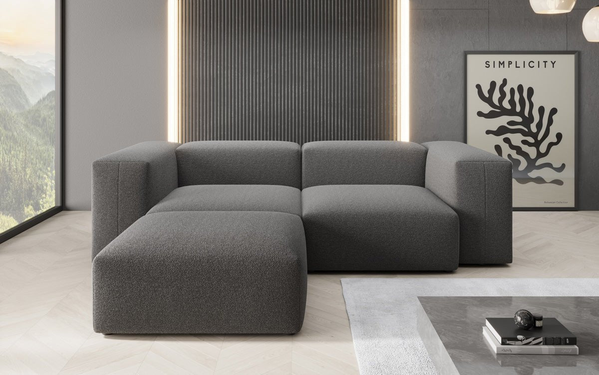 Canapé d'angle L Snug Mini en Bouclé