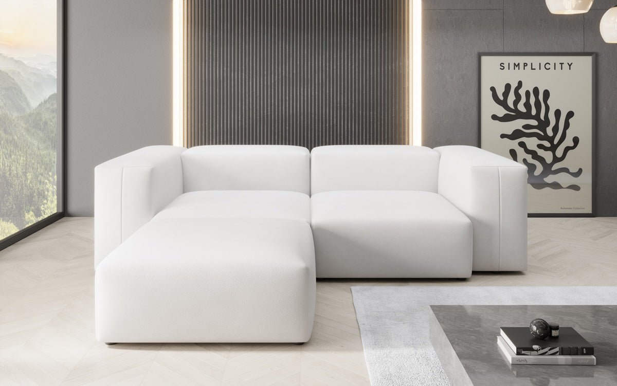 Designer L Sofa Snug Mini in Echtleder