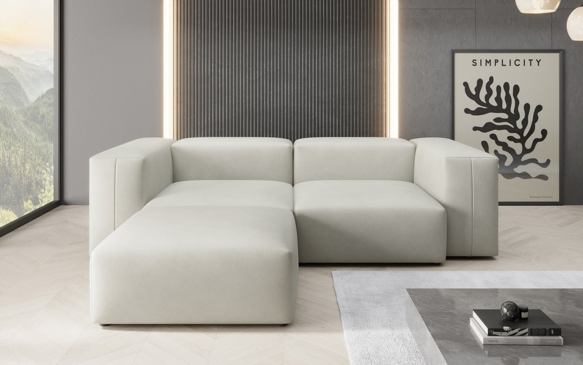 Designer L Sofa Snug Mini in Echtleder