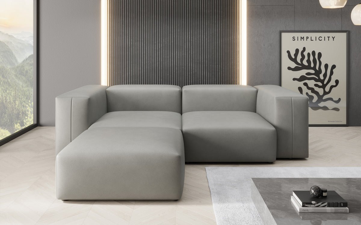 Designer L Sofa Snug Mini in Echtleder