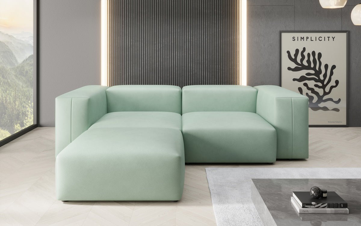 Designer L Sofa Snug Mini in Echtleder