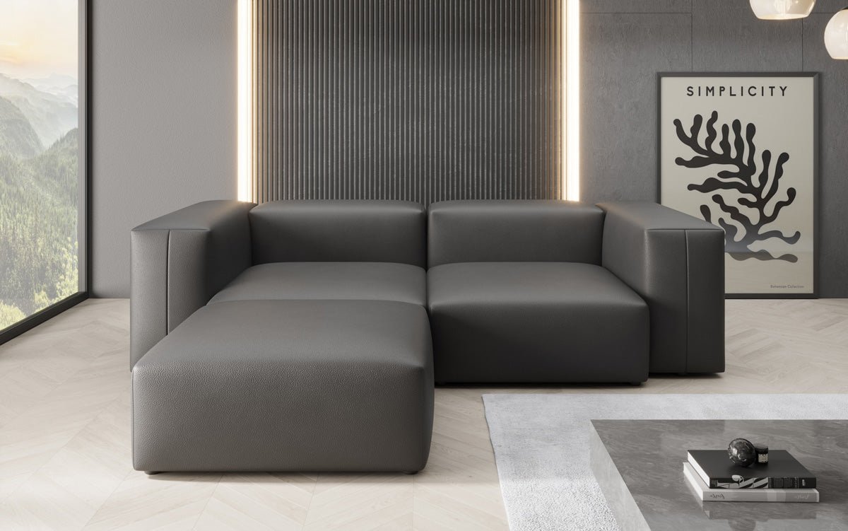 Designer L Sofa Snug Mini in Echtleder