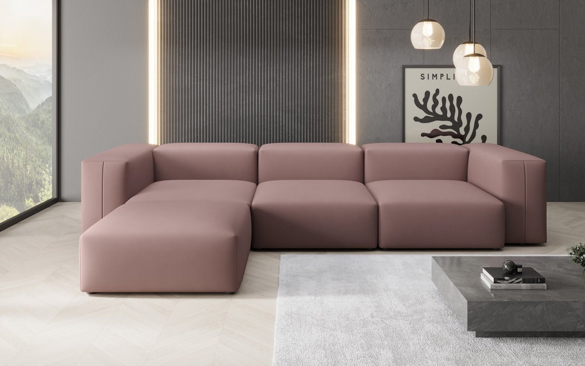 Designer L Sofa Snug in Stoff
