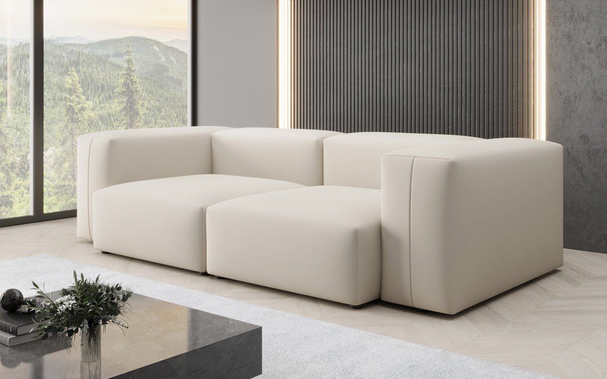 Designer 2-zits bank Snug in Stof