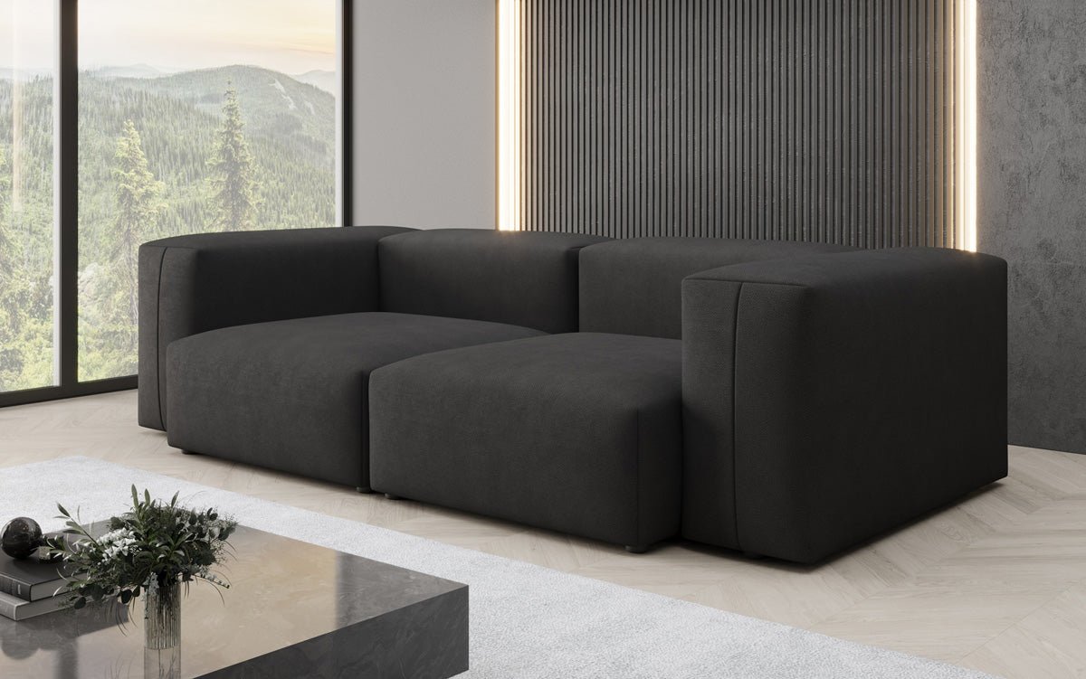 Designer 2-zits bank Snug in Stof