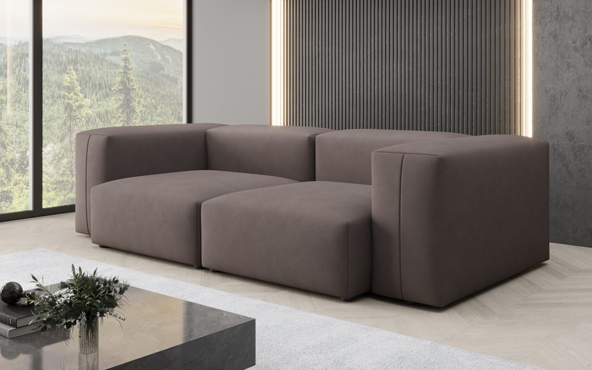 Designer 2-zits bank Snug in Stof