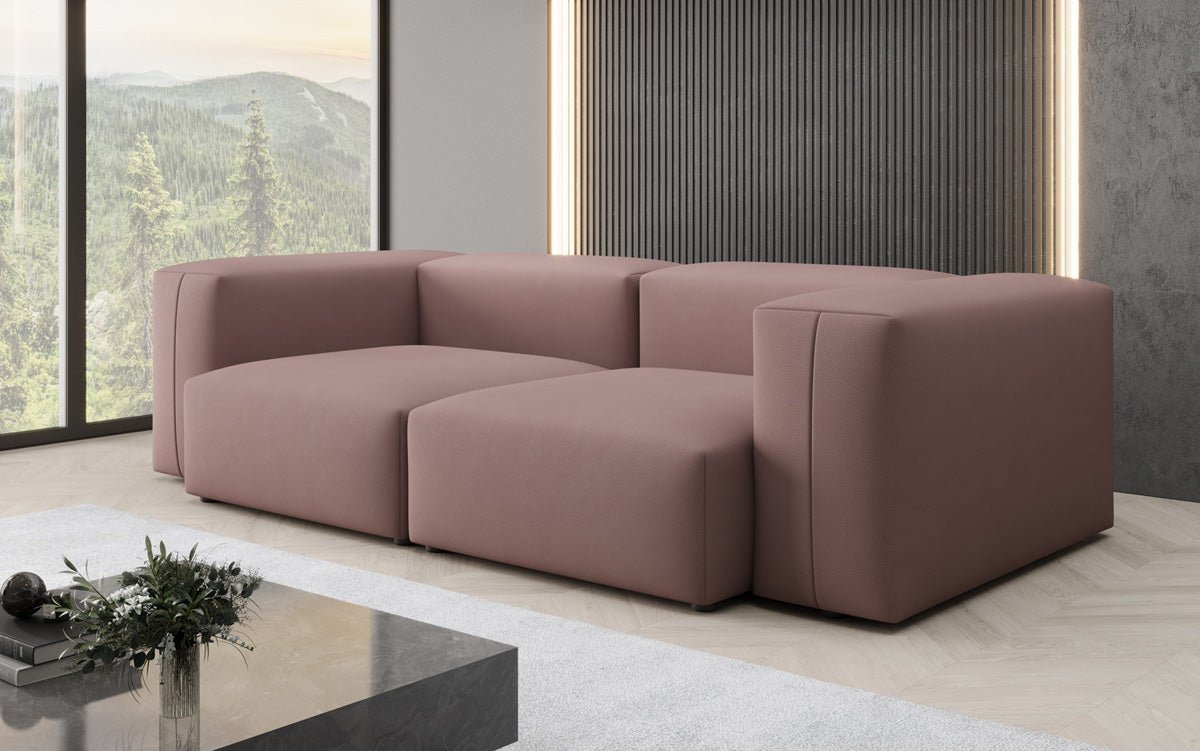 Designer 2-zits bank Snug in Stof