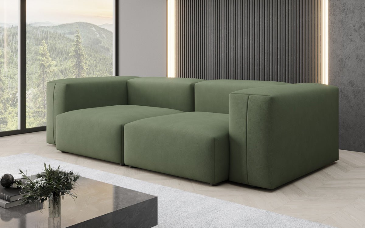 Designer 2-zits bank Snug in Stof