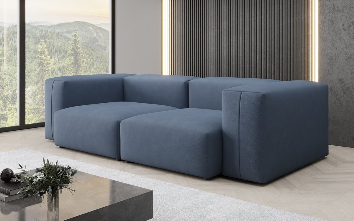 Designer 2-zits bank Snug in Stof