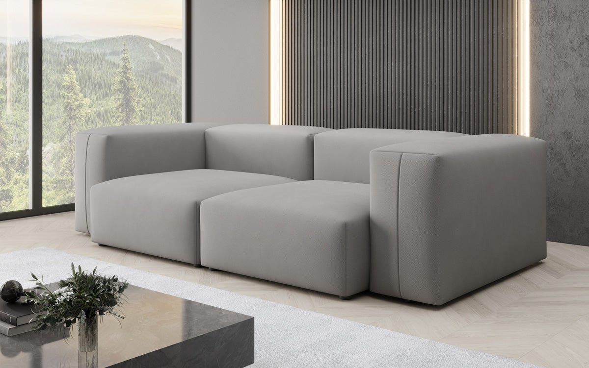 Designer 2-zits bank Snug in Stof