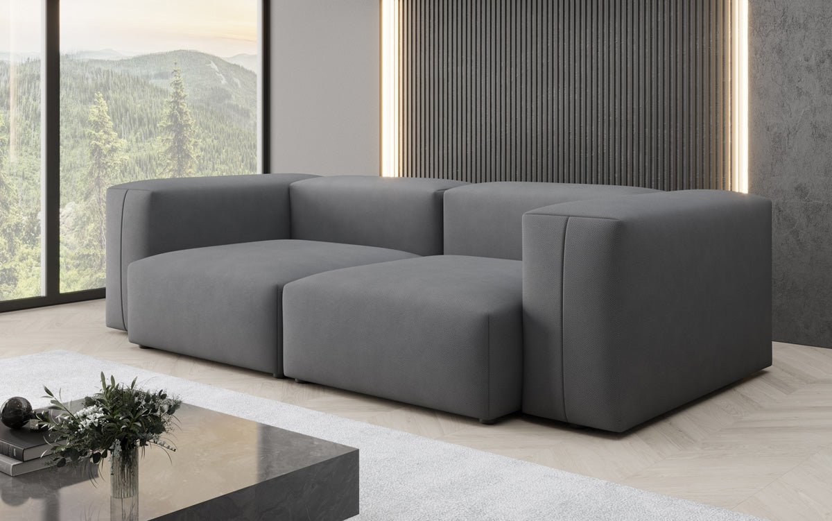 Designer 2-zits bank Snug in Stof