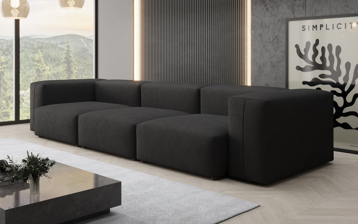 Designer 3-zits bank Snug in Stof