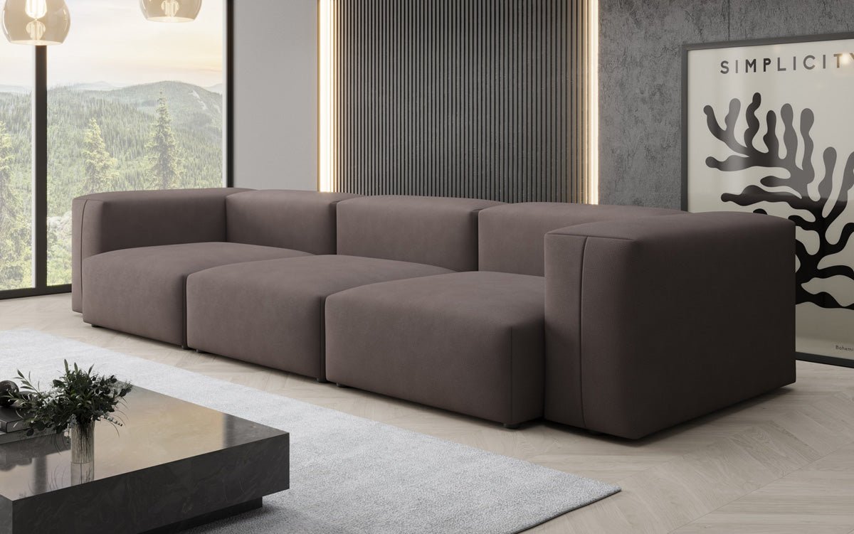 Designer 3-zits bank Snug in Stof